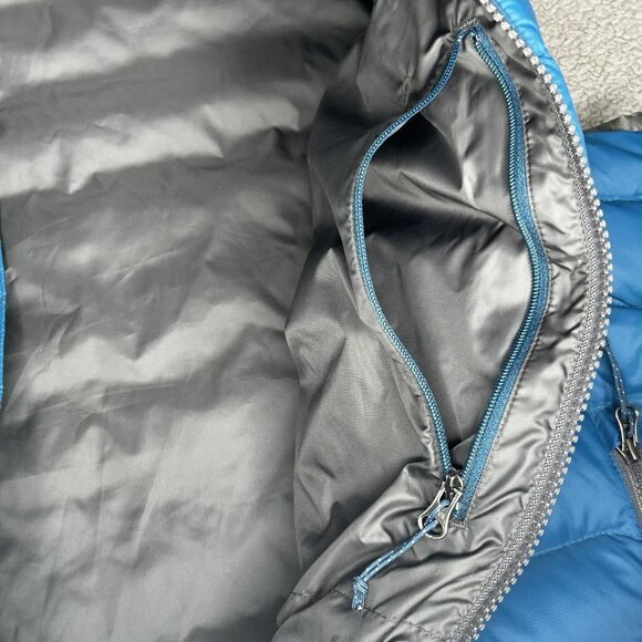 Eddie Bauer Vest Mens Large Blue Gray Down Puffer Quilted Insulated Zip Pockets - Picture 7 of 16